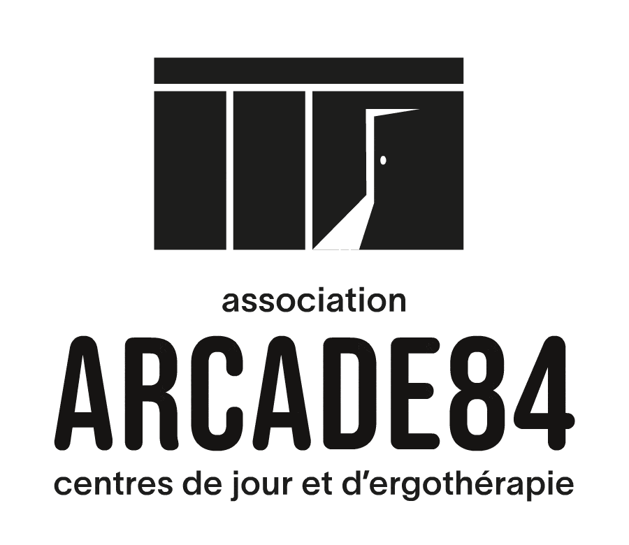 visuel représentant le logo animé de l’Arcade84 au format gif. On voit la porte s'envoler et former un héron
