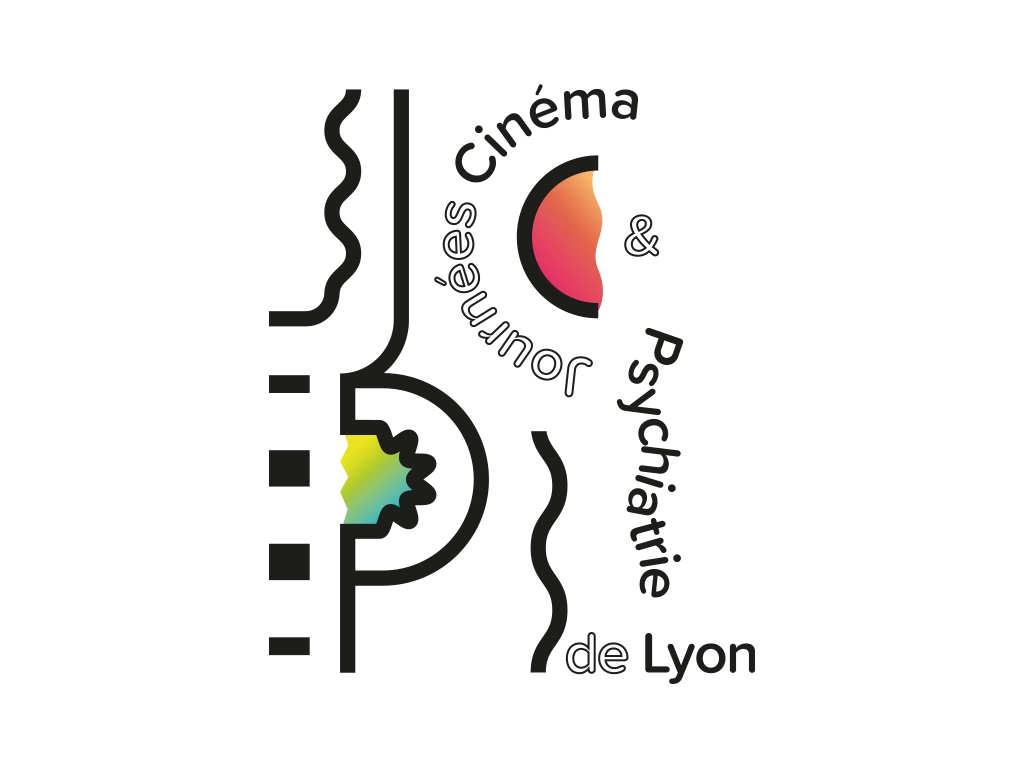 visuel représentan le logo des Journées Cinéma & Psychiatrie, version couleur