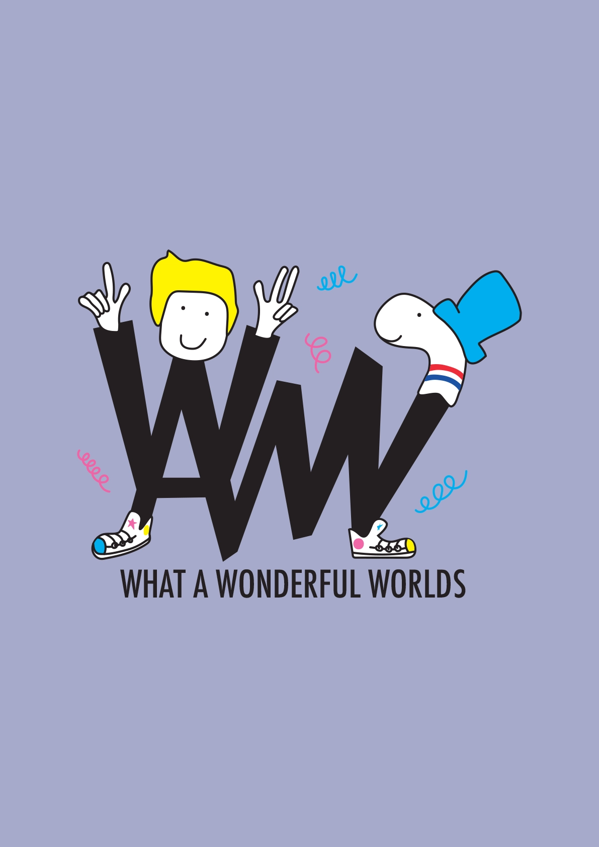 visuel représentant l'acronyme WAWW «signifiant What A Wonderful World». Il s'agit d'un logo.